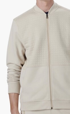 BUGATCHI  COMFORT FULL ZIP  COTTON KNIT JACKET,  STYLE #AF1500K1,  SIZE XL, NWT