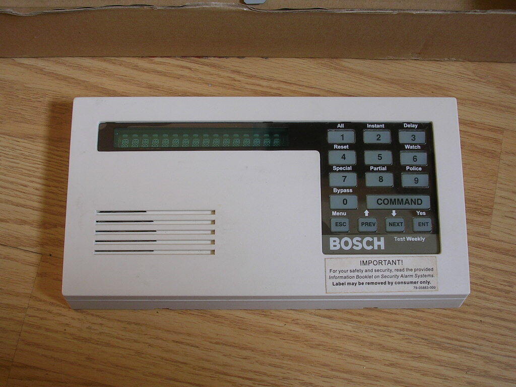 Bosch D7412GV2 Control Panel and D1255 Alpha Numeric Command Center VFD Keypad eBay