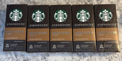 Starbucks Nespresso House Blend Lungo Coffee 50 Ct Capsules
