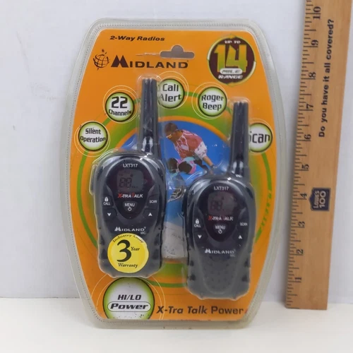 Midland X-Tra Talk Power LX317 Two-Way Radio Walkie Talkie Camping Hiking