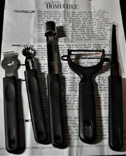 Homechef Set of 5 Cooking Kitchen Utensils Apple Corer Knife Zester Veg Peeler