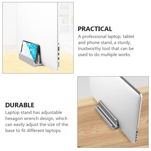 Laptop Stand Riser Holder for Desk Space-saving Vertical Notebook - Afbeelding 8 van 12