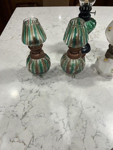 Lot Of 11 Vintage Bundle Mini Glass Kerosene Oil Lamps Antique Valuable Real - Picture 4 of 8