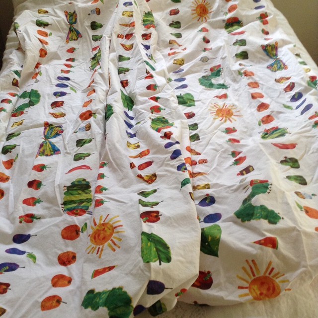 Pottery Barn Eric Carle Very Hungry Caterpillar Sheet Set Flat