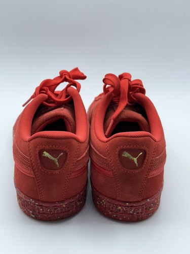 Puma Gamuza Mono Triplex Top Bajo Para Hombre Zapatos Moteados Rojo 386852-02 NUEVO Talla 9 - Imagen 4 de 11
