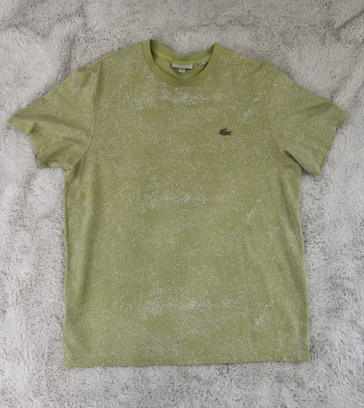 Lacoste Men's XL Regular Fit Green Crew Neck Short Sleeve Logo Graphic T-Shirt