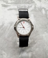 Wenger SAK Design Mens Watch 36mm White Dial Date Indicator New Battery Strap