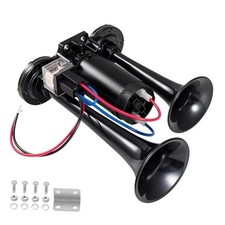 12V 150DB Air Horn for Truck for Train, Car Horns Loud with Black 2 tube horns