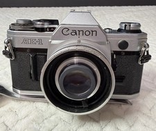 Canon AE-1 35mm SLR Film Camera Silver Vintage PARTIAL Lens Untested