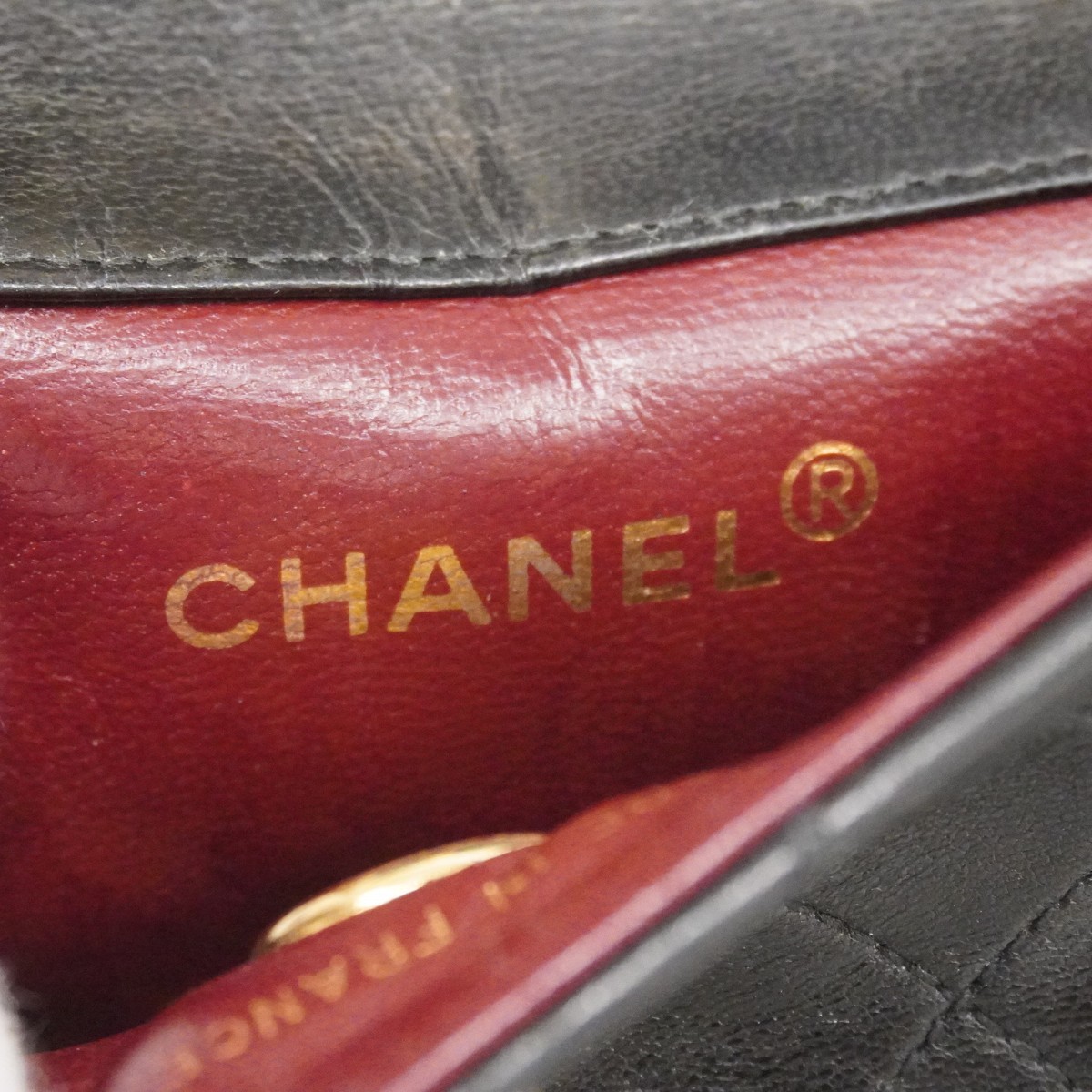 Auth [6bb1589-k] CHANEL Shoulder Bag Mini matrasse ChainShoulder Lambskin Bl... thumbnail 5