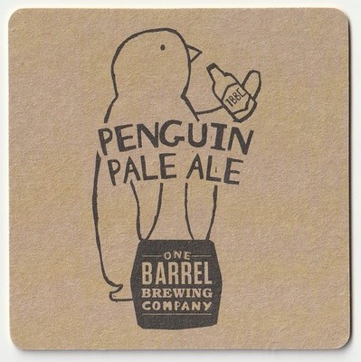 One Barrel Brewing Co  Beer Coaster  Madison, Egg Harbor WI
