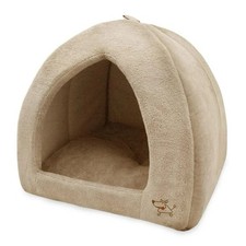 Durable Tent- Comfy Bed for Dog/Cat by Best Pet Supplies- Tan, 19  Size S-M Pets