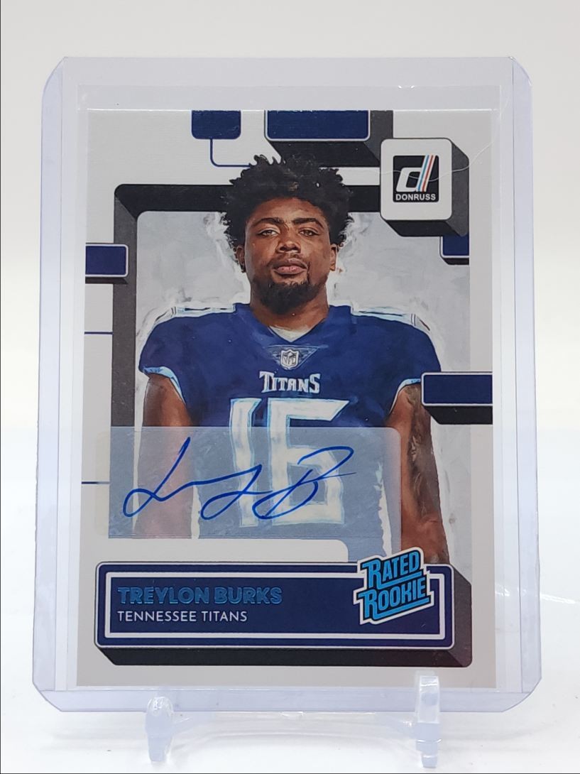 TREYLON BURKS 2022 DONRUSS CANVAS PORTRAIT RATED ROOKIE RC AUTO /49 Q5444