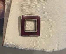 Brooks Brothers 925 Sterling Red Enamel Squar...