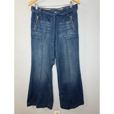 Anthropologie Pilcro Belted Wide Leg High Rise Jeans Women's 30