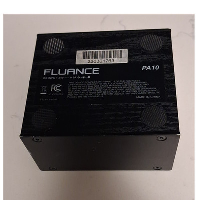 Fluance PA10 Desktop Audio Amplifier Black 24V 0.5A Stereo RCA Analog 2-Channel