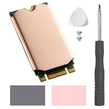 M.2 2242 SSD Heatsink, 0.5mm Copper Heat Sink Slim with Silicone Thermal Pads...