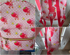 Strawberry Shortcake Pink Polka Dot Mini Backpack NWT WildBrain Fast Forward New