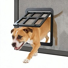 Dog Door for Screen Doors, Passage Opening 11.2" x 14.4", Access Freely, Magn...