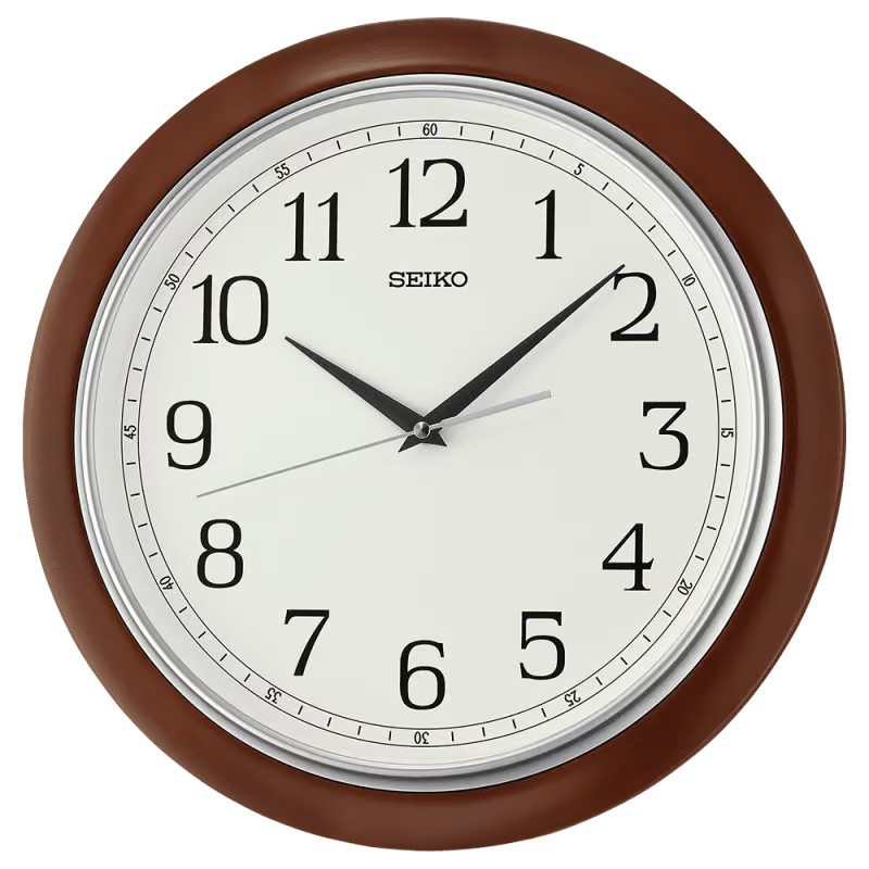 Seiko Timeless Wooden Wall Clock QXA813B RRP £110.00