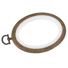 2pcs Embroidery Hoop Frame 4x3" Oval Imitated Wood Cross-Stitch Art Ring