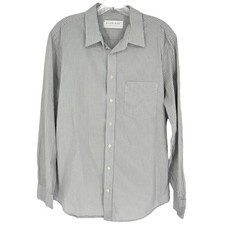 Everlane Mens Micro Plaid Button Down Dress Shirt Size M White/Black/Grey Office
