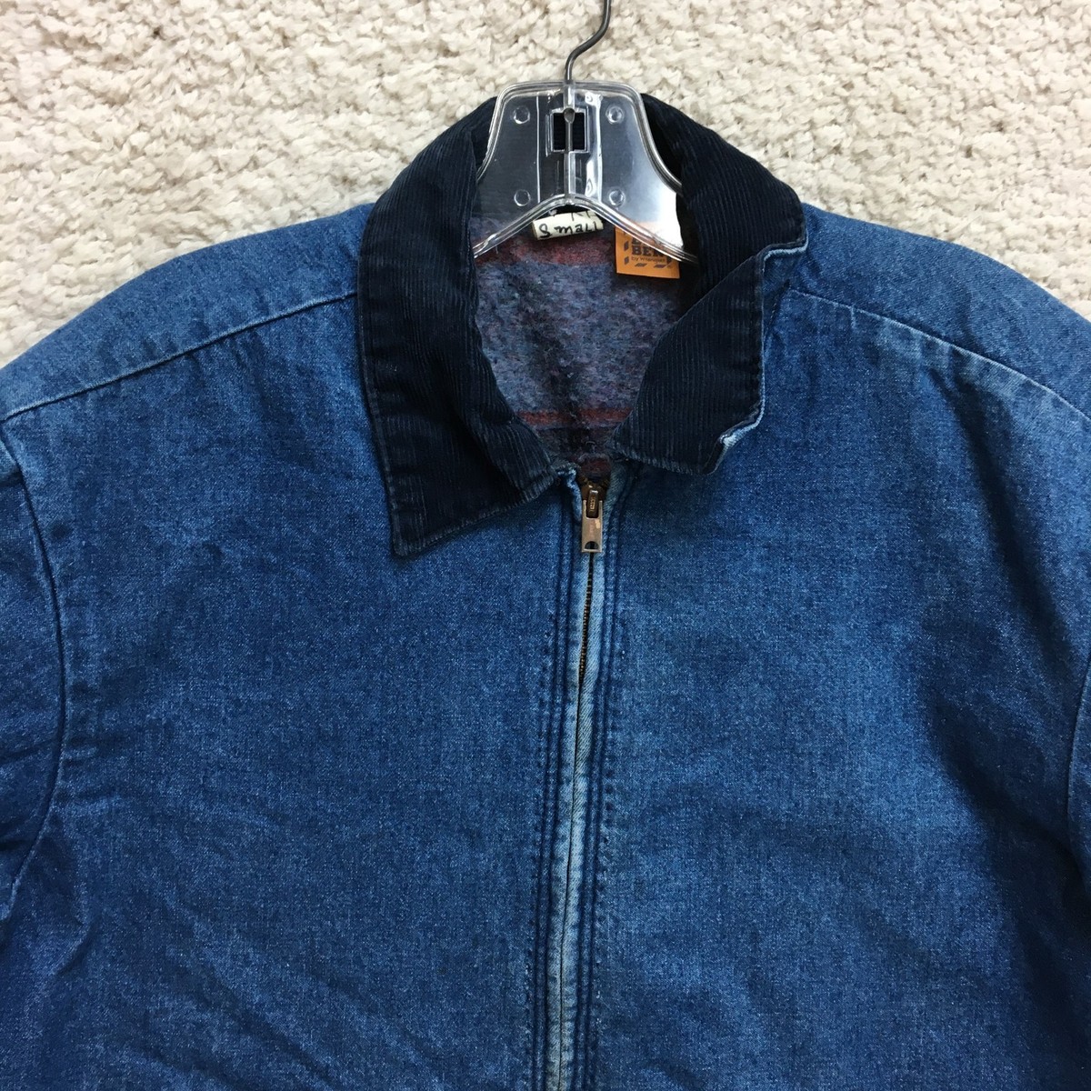 VINTAGE Wrangler Big Ben Denim Jacket 40 Adult Blue Full Zip