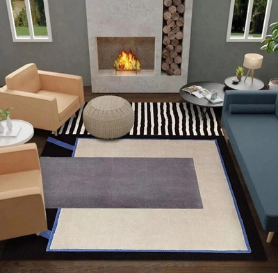 New Modern Rug Hand-Tufted Nz Wool Carpet Multicolor Area Rug  Living Room