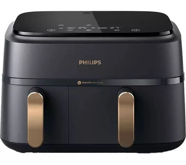 PHILIPS 3000 Series Airfryer 9L Dual Basket RapidAir Digital Black (NA352/00)