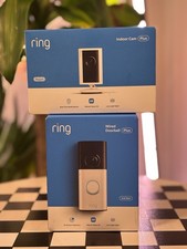 RING Wired Doorbell Plus 2nd Gen  Indoor Cam Plus /Real Time Notification NEW