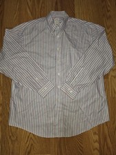 Brooks Brothers Regent Shirt Mens L Red Blue Plaid Non-Iron Button Down Supima