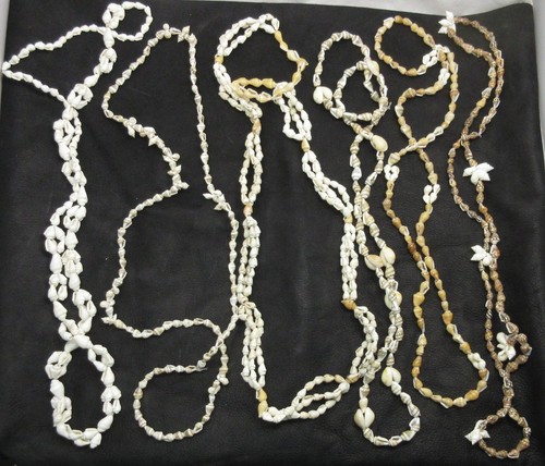 Vintage Hawaiian Sea Shell Necklace Lot of 6, Estate Necklaces #SS1