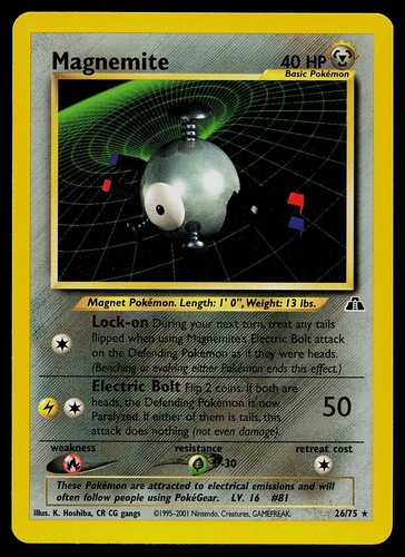 Pokemon Card - Magnemite Neo Discovery 26/75 Rare