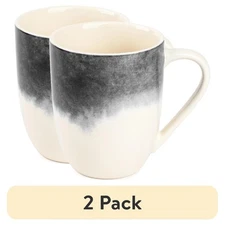 (2 pack) Thyme & Table Stoneware Drip Mug, Grey