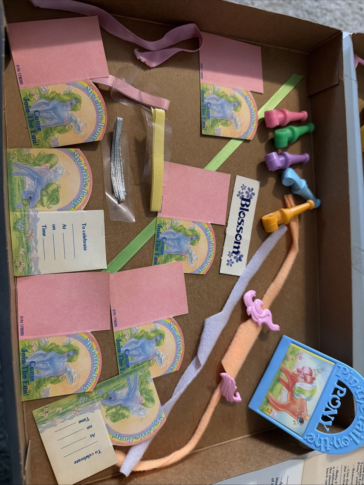 Vtg My Little Pony Birthday Party Gift Pack Accessories Almost Complete w/Extras