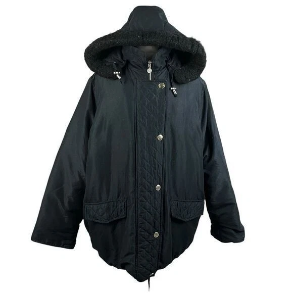 Parka de invierno con capucha WOMAN WITHIN chaqueta acolchada térmica cómoda para mujer talla 1X Foto 2 de 4