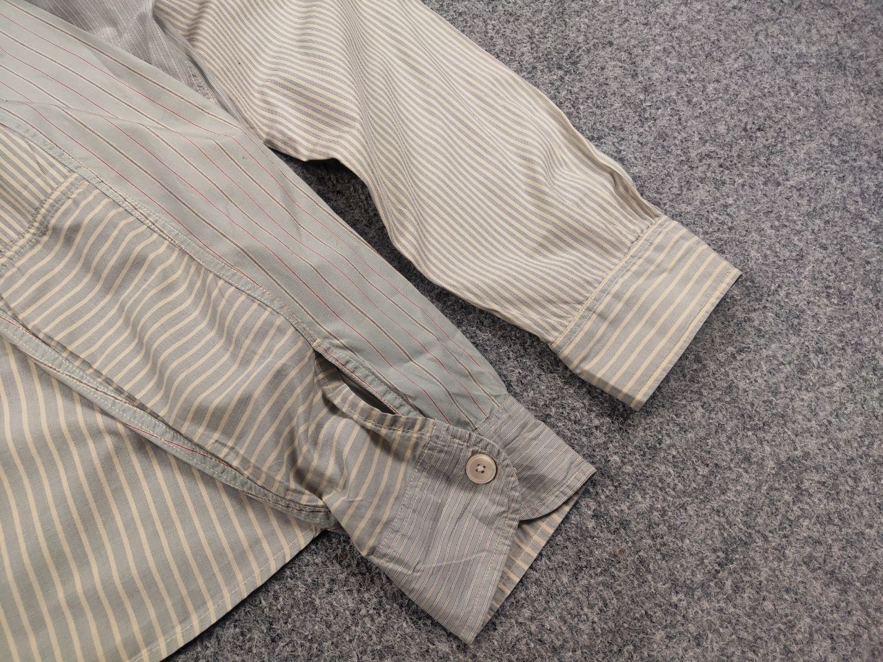 Paul Smith Design Beige patchwork Long Sleeve But… - image 10