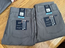 NWT GAP Grey Pants Men 32x30 Gapflex Stretch Classic Slim Fit Straight Leg