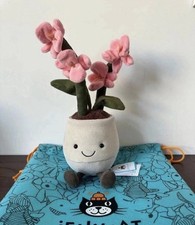 Jellycat Pink Orchid Plush Toy Stuffed Brand New with Tags Rare+dust Bag