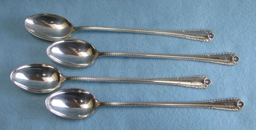 Vintage Sterling Silver International Co "Gadroon" Ice Tea Spoons, Mono "W"
