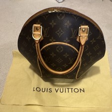 Louis Vuitton Monogram Semi-Circle Top Handle Bag Brown with Zip, Gold Hardware