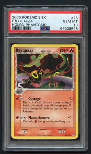 Pokémon TCG Rayquaza Delta Species 26/110 PSA 10 EX Holon Phantoms 2006