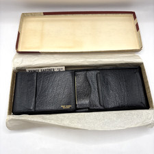VTG Prince Gardner Genuine Leather Registrar Wallet Black Self Adjusting Bifold