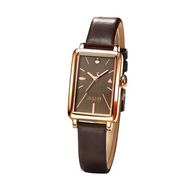Leather Band Brown Watch for Women, Vintage Small Wrist Dainty Retro Strap fo...