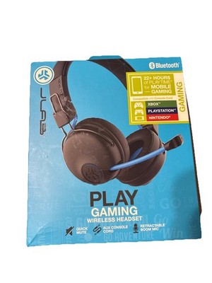 New JLAB Wireless Play Gaming Headphones bluetooth black New