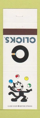 Matchbook Cover - Clicks Billiards Felix the Cat Orlando FL Tucson AZ