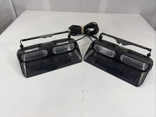 2x Whelen Dual Avenger Super-LED Dashlight AVC21AA 12VDC Amber W/ Bracket