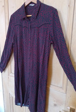 Hush Size 12 Matilda Shirt Dress Polkadot Black Red Western Collared Button Up