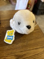 Dakin Bean Bags Finnegan the Seal Plush, 10" White 28-3411 w/ Tags 1976