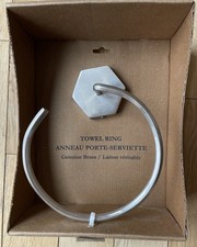 Anneau Porte-serwetka Oryginalny mosiądz Szczotkowany srebrny Pierścień na ręczniki
